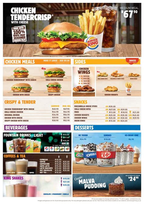 burger king menu prices